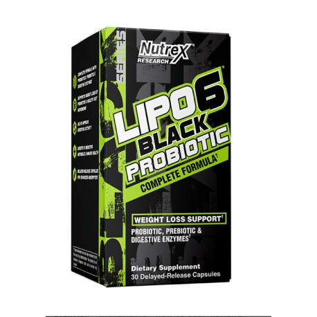 NUTREX LIPO 6 BLACK PROBIOTIC & DIGESTIVE ENZIMES